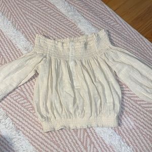 Off the shoulder crème top